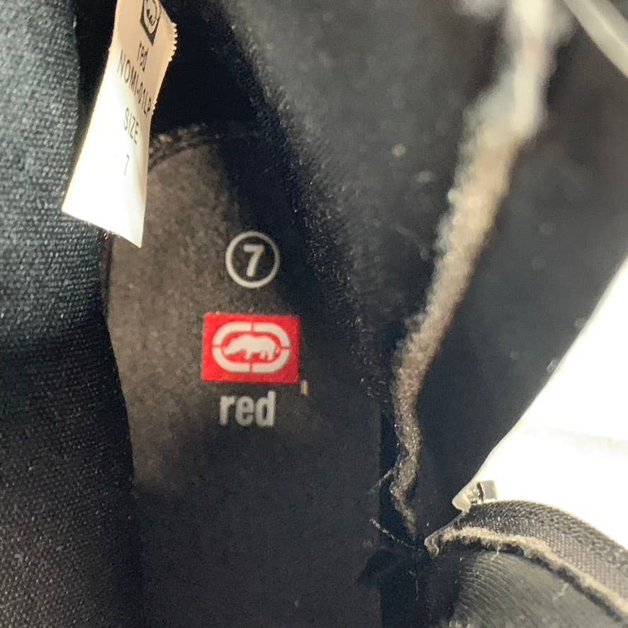 ECKO RED Women's Black Nomi Faux-Fur Lace-Up Platform Boots SZ 7