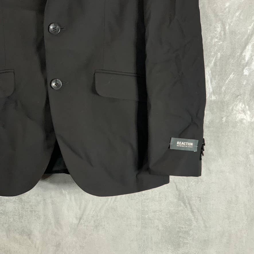 REACTION KENNETH COLE Men's Black Short Techni-Cole Slim-Fit Suit Jacket SZ 36S