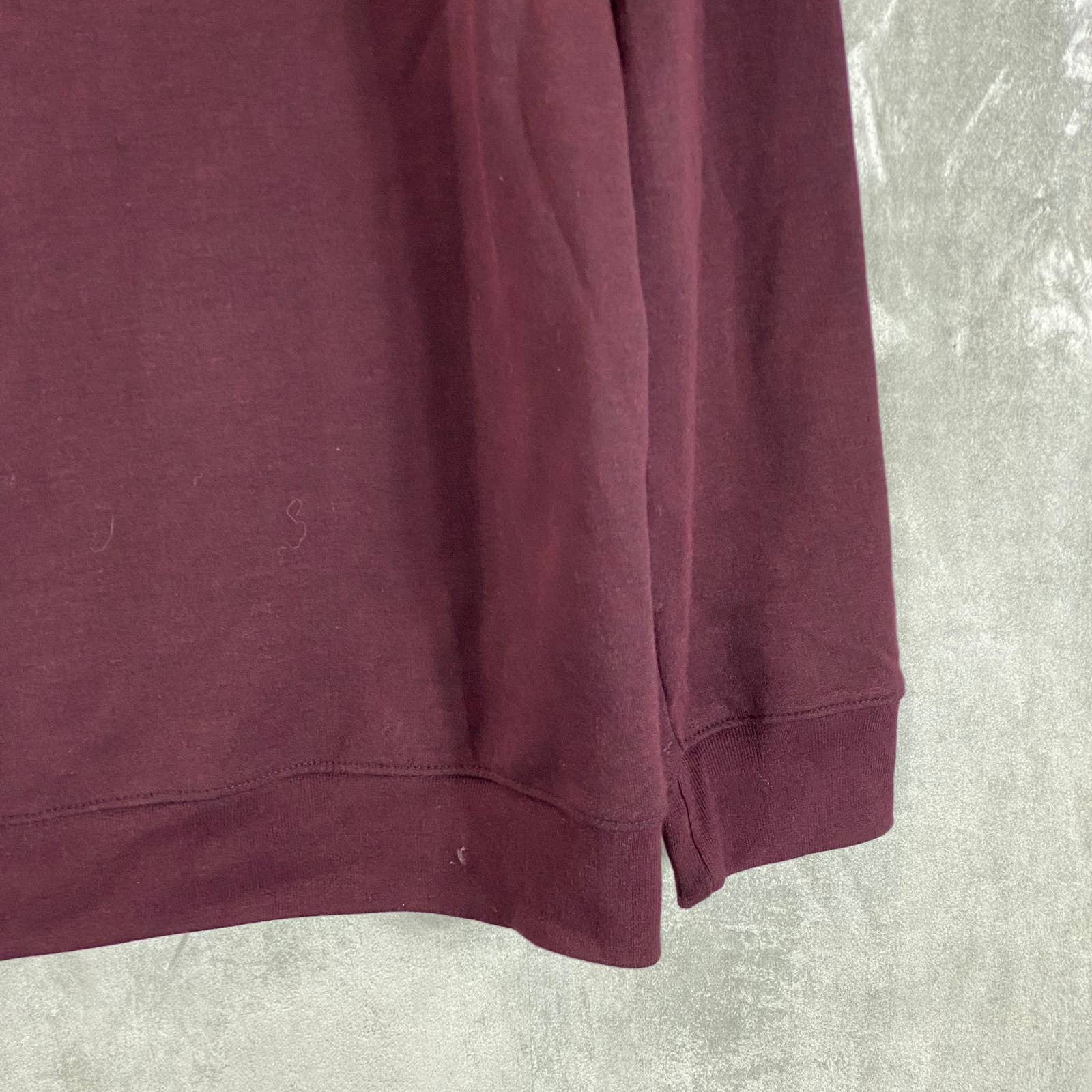 ALFANI Men's Port Heather Baseball Ottoman Quarter-Zip Stretch Sweatshirt SZ L