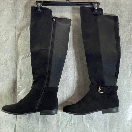 STYLE & CO Women's Black Kimmball Block-Heel Full Side-Zip Over-The-Knee Boots