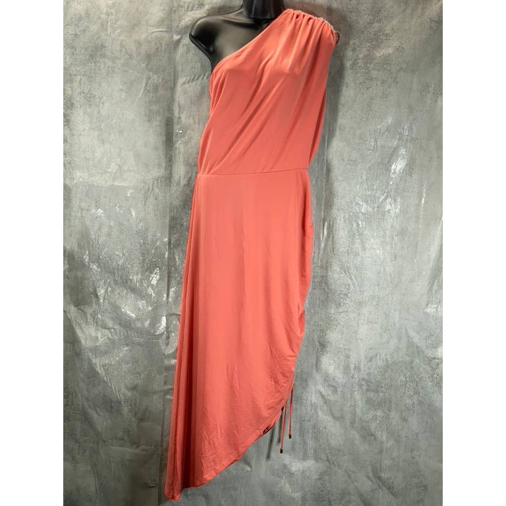 INC INTERNATIONAL Women's French Peach One-Shoulder Asymmetrical Dress SZ XL