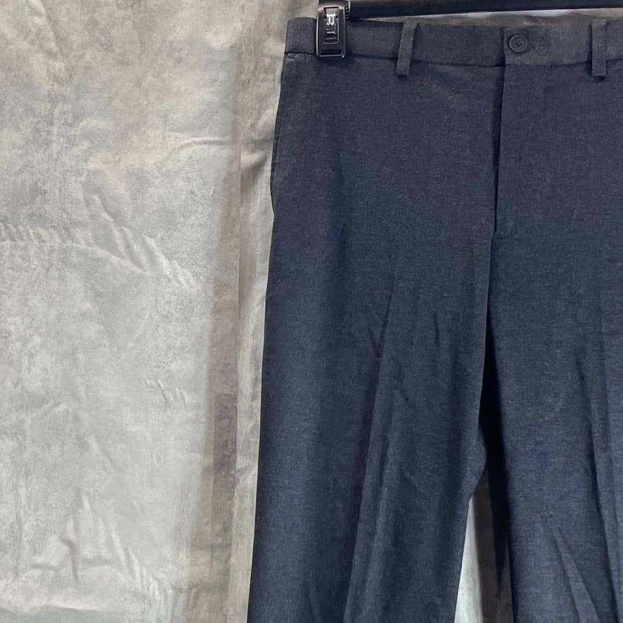 CALVIN KLEIN Men's Dark Grey Knit Slim-Fit Flat Front Suit Separate Pants SZ 30