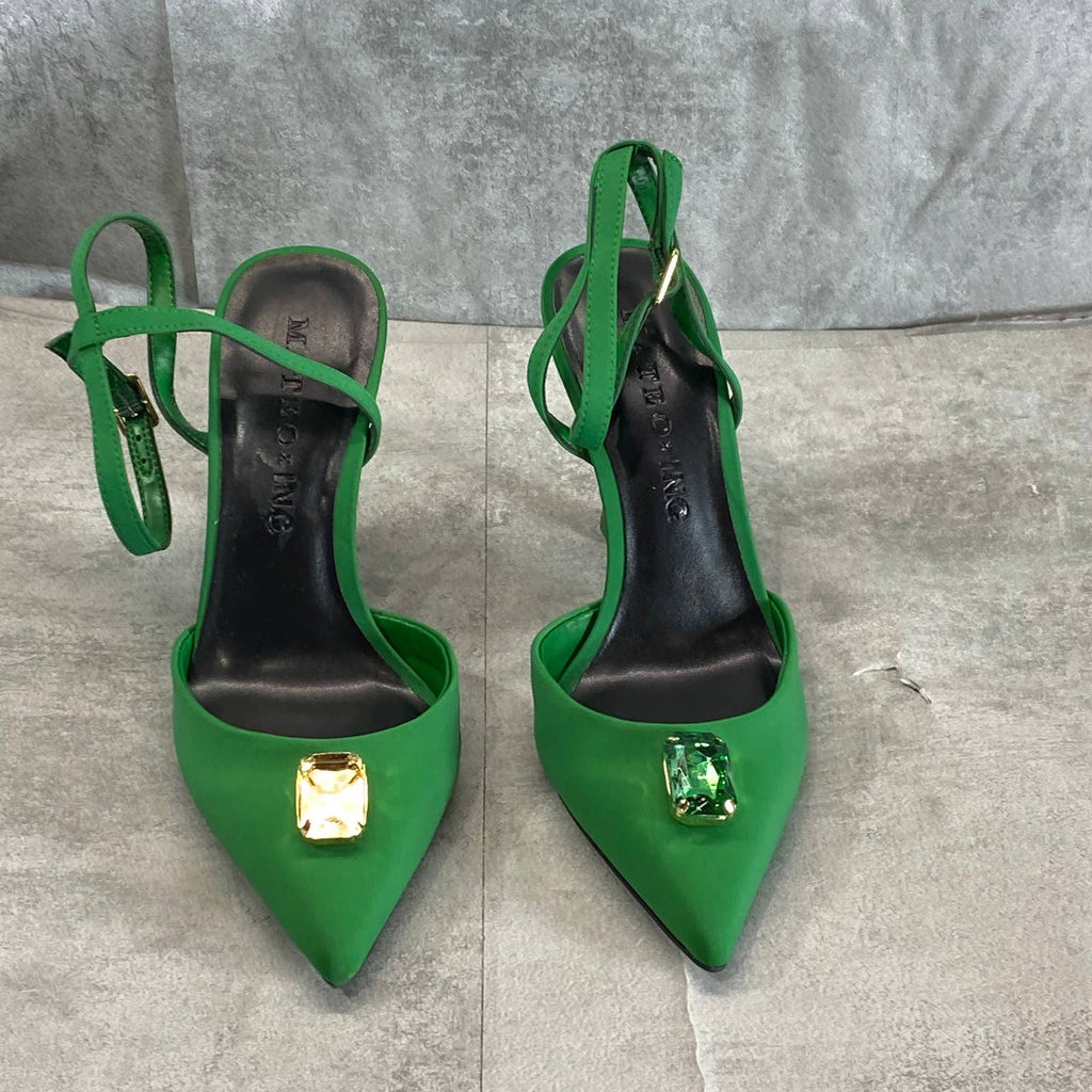 INC INTERNATIONAL CONCEPTS X MATEO Women's Green Victoria Gemstone Pumps SZ 6.5