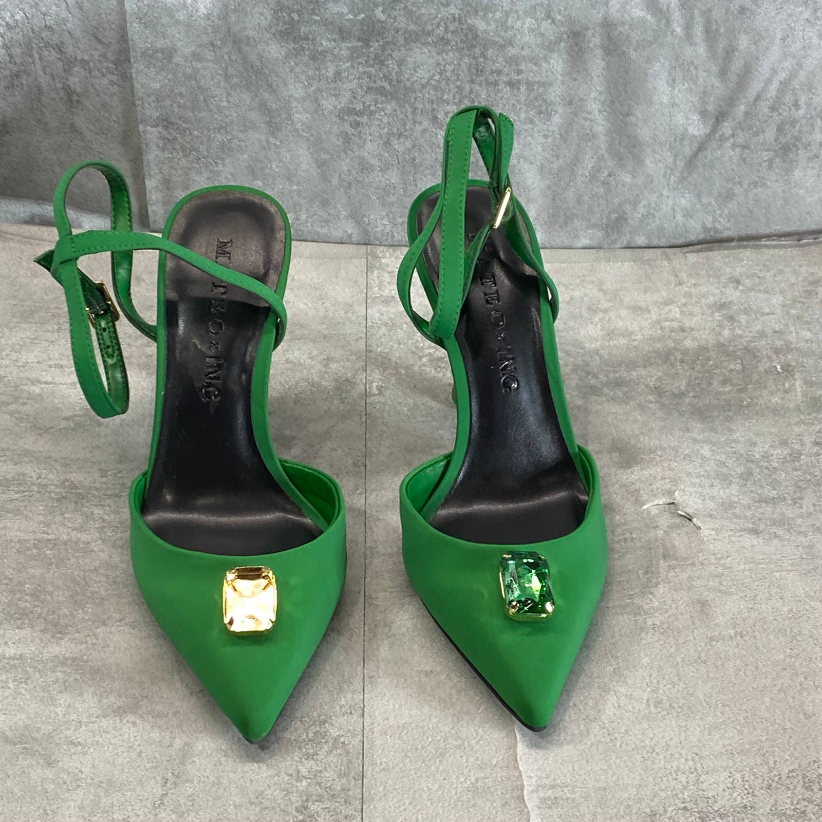 INC INTERNATIONAL CONCEPTS X MATEO Women's Green Victoria Gemstone Pumps SZ 6.5