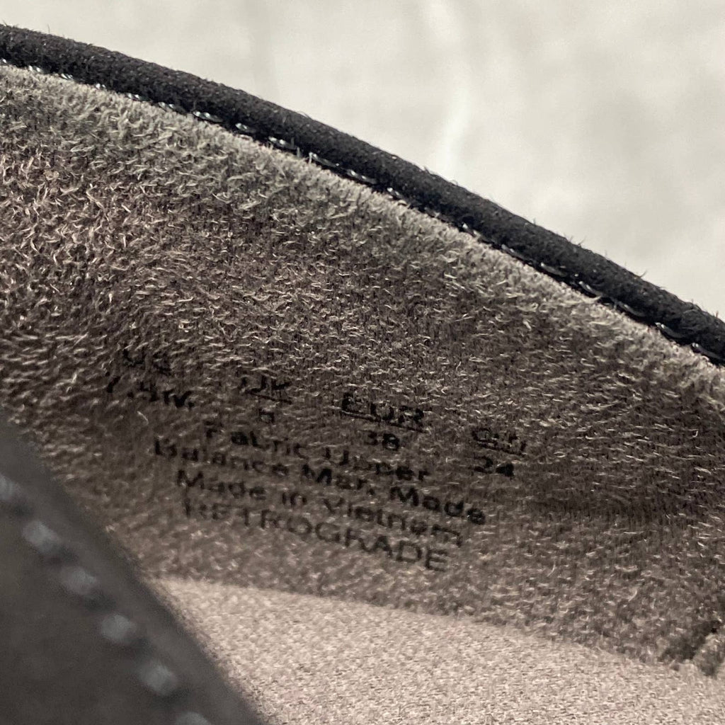 DR. SCHOLL'S Black Fabric Retrogade Round-Toe Lug-Sole Slip-On Shoes SZ 7.5