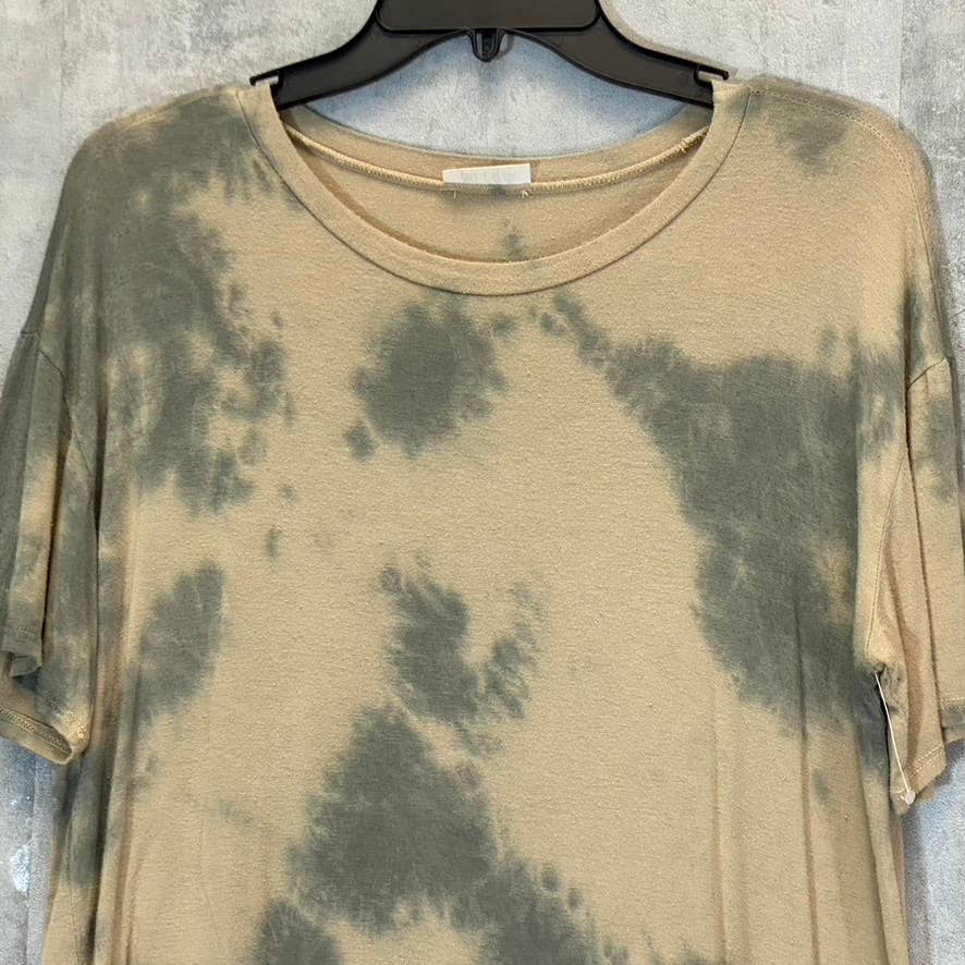 WST CST Women's Taupe Tie-Dye Crewneck Short Sleeve T-Shirt SZ S