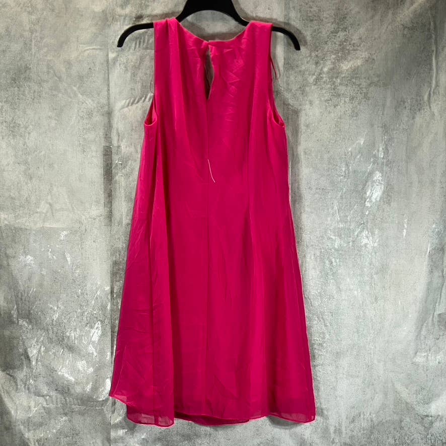 SLNY Fashion Scoop-Neck Sleeveless Chiffon A-Line Mini Dress SZ 10