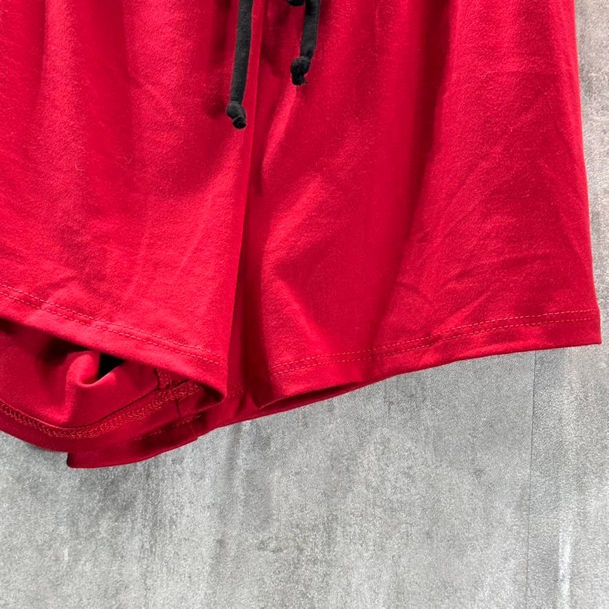 COZY ROZY Women's White/Red Let It Snow 2-Piece Short Holiday Pajamas SZ M