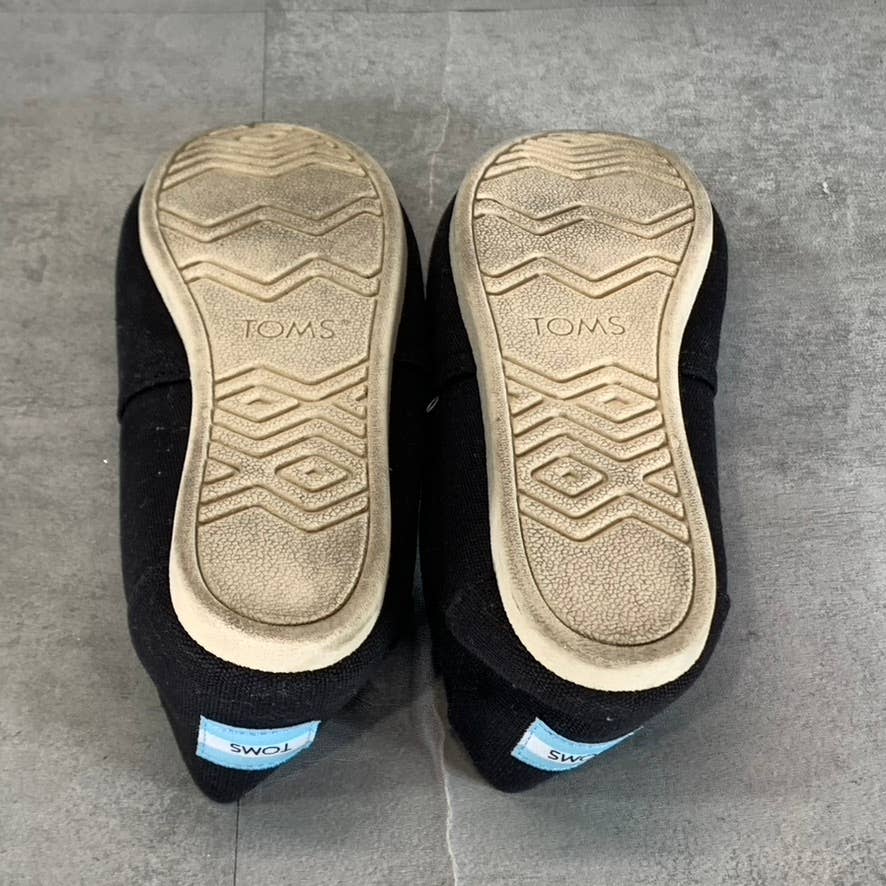 TOMS Women's Black Classic Canvas Round-Toe Slip-on Sneakers SZ 7