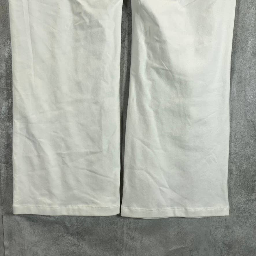 STYLE & CO Women's Bright White High-Rise Flare Cropped Pull-On Leggings SZ M