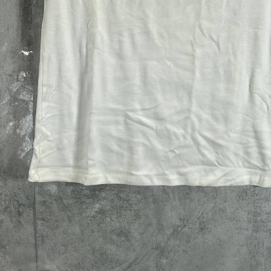 CHARTER CLUB Women's Bright White Boatneck Short-Sleeve Top SZ L