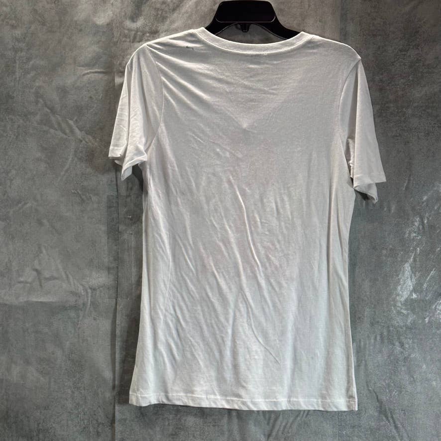 COZY ROZY Women's White/Red Let It Snow 2-Piece Short Holiday Pajamas SZ M