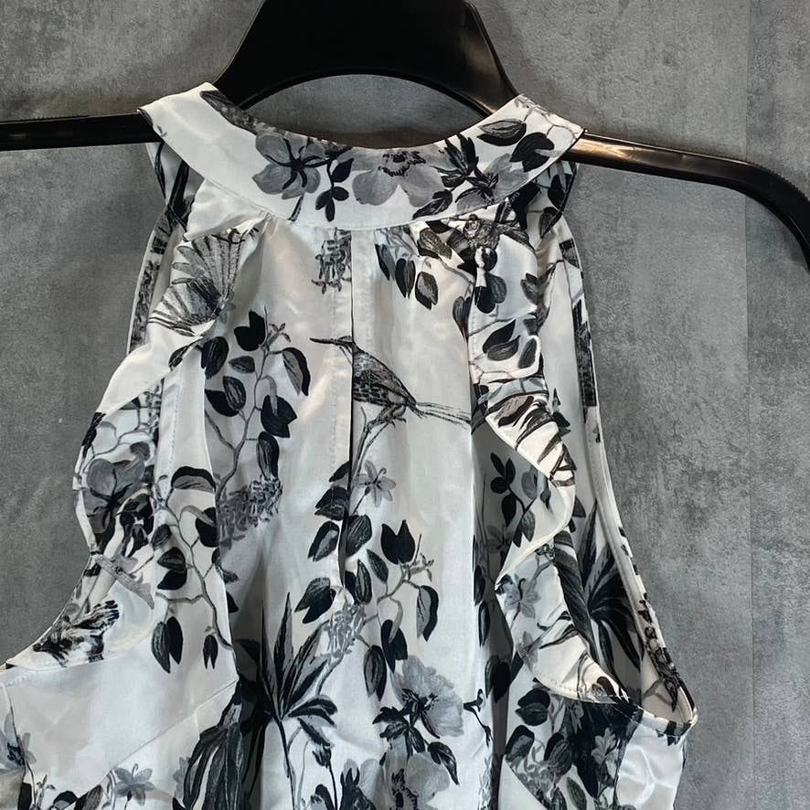 INC INTERNATIONAL CONCEPTS Women's Raina Gardens Printed Keyhole Halter Top SZ M