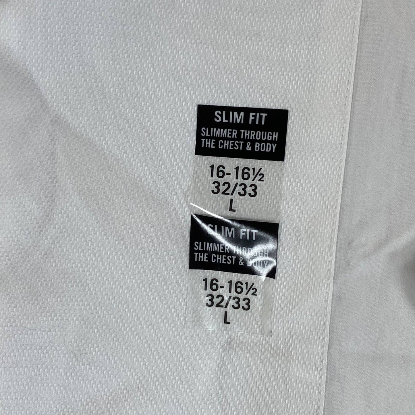 CALVIN KLEIN Men's White Infinite Color Sustainable Slim-Fit Stretch Shirt SZ L
