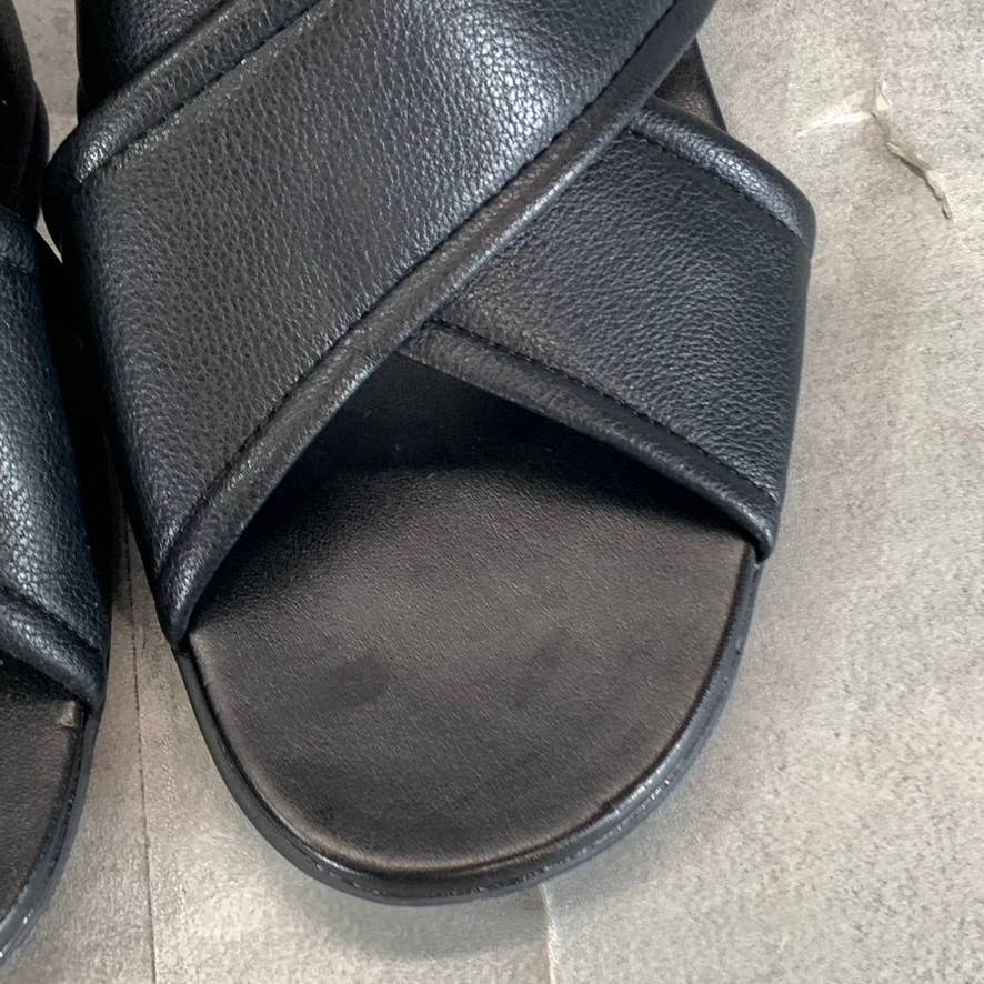 NATURALIZER Women's Black Genn-Rhythm Round-Toe Slip-On Sandals SZ 11