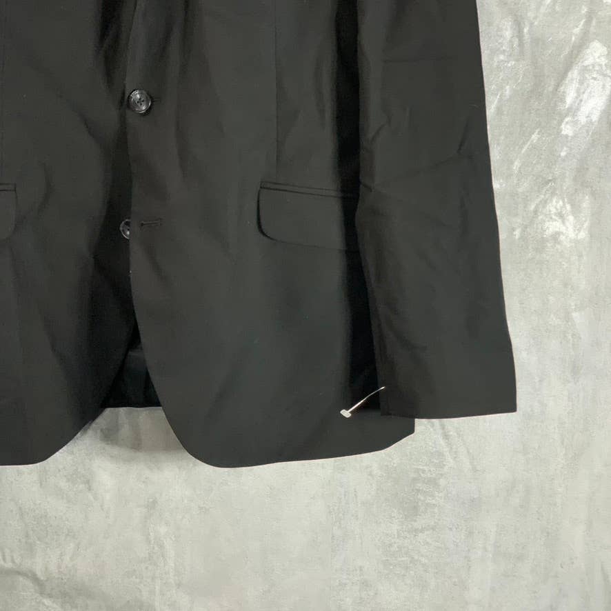 REACTION KENNETH COLE Men's Solid Black Techni-Cole Slim-Fit Suit Jacket SZ 42R
