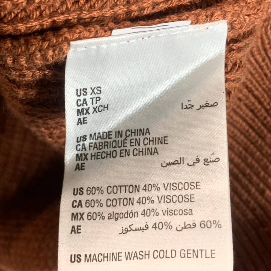 ALFANI Women's Peanut Brittle Scoop-Neck Cap-Sleeve Pullover Sweater SZ XS