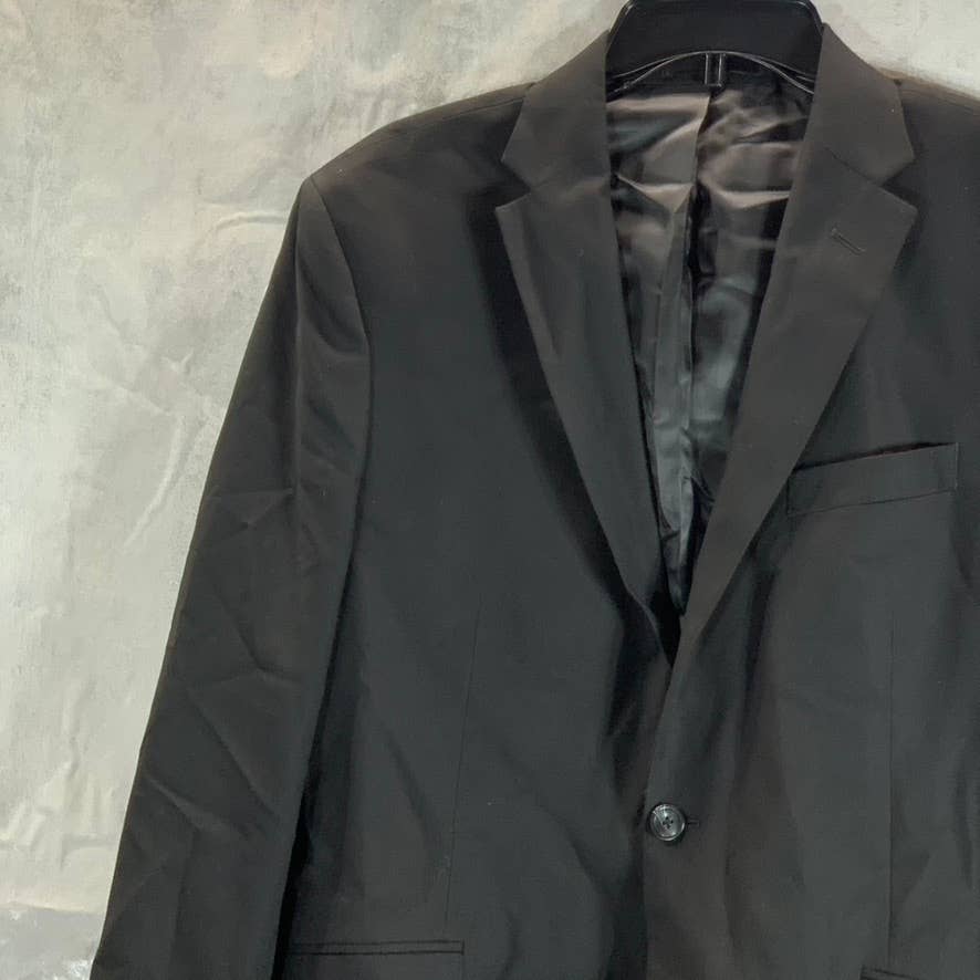 REACTION KENNETH COLE Men's Solid Black Techni-Cole Slim-Fit Suit Jacket SZ 42R