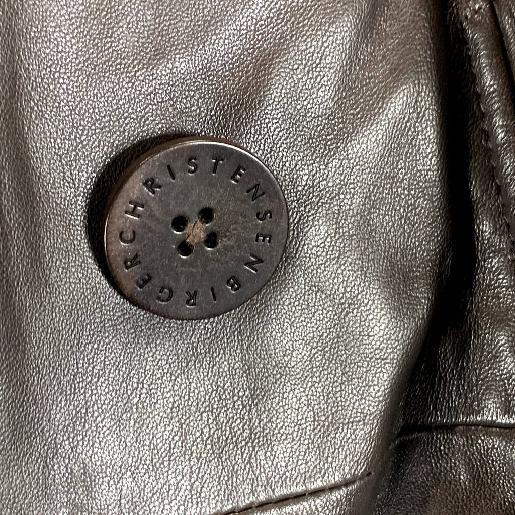 REMAIN BIRGER CHRISTENSEN Women's Mulch Leather Double-Breasted Blazer SZ US6