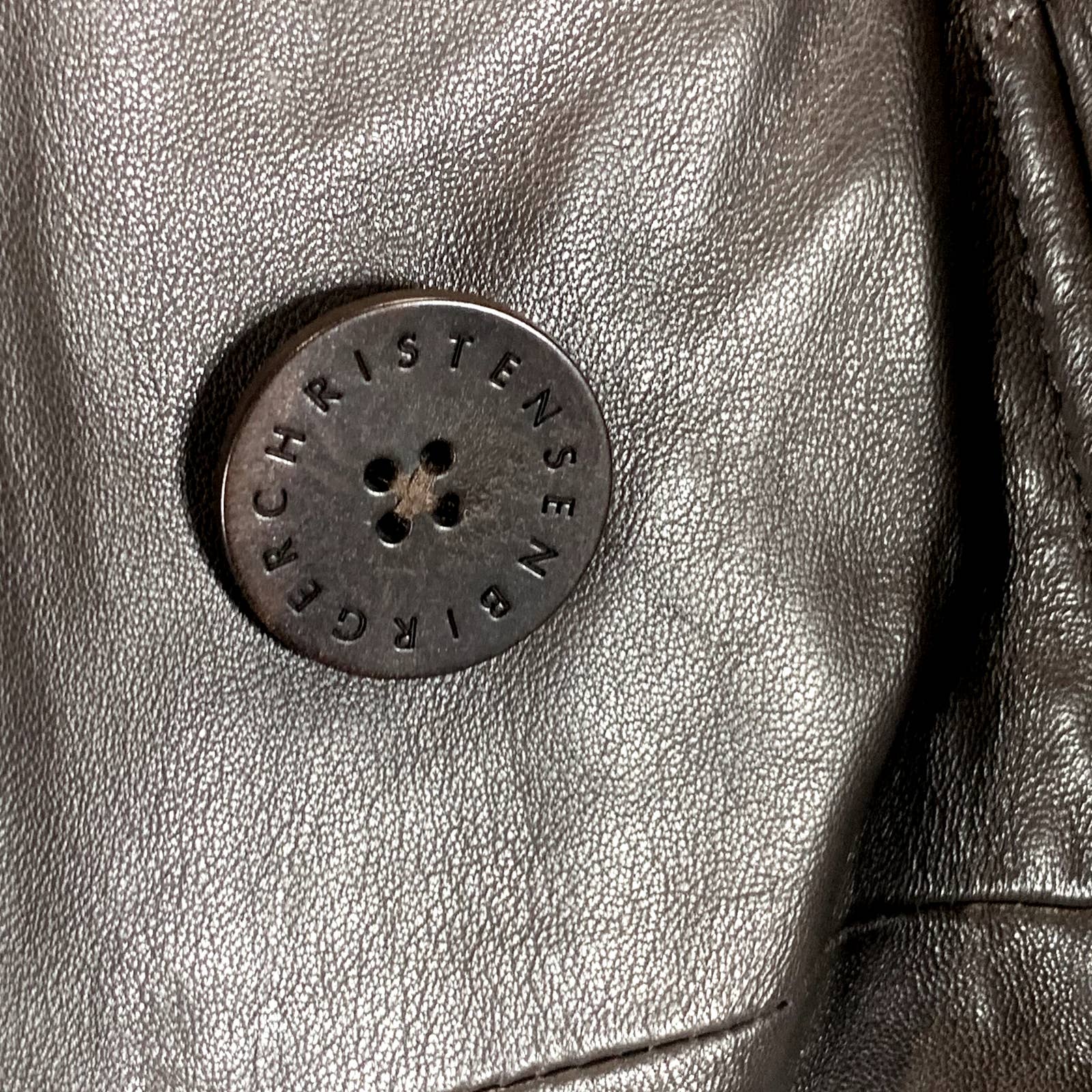 REMAIN BIRGER CHRISTENSEN Women's Mulch Leather Double-Breasted Blazer SZ US6