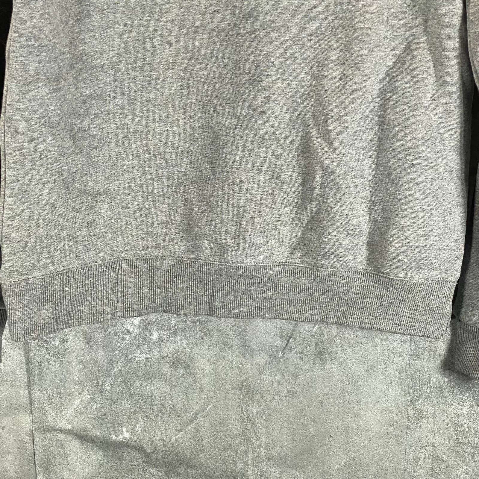 REEBOK Men's Medium Grey Heather Identity Fleece Stacked Logo Hoodie SZ M