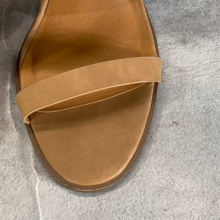 DV DOLCE VITA Women's Tan Bambi Round-Toe Slip-On Stacked-Heel Sandals SZ 9