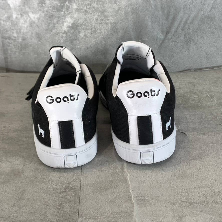 GOATS Women's Black Canvas The 005 2-Strap Slip-On Sneakers SZ 8.5