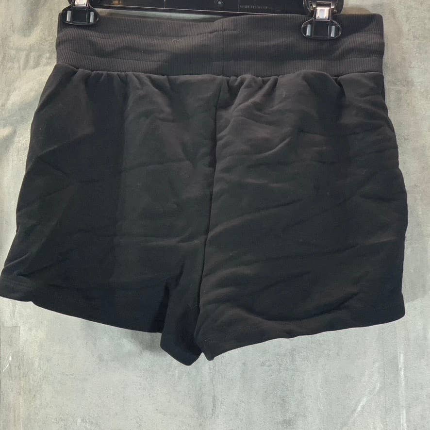 GUESS 1981 Women's Black Solid Mid-Rise Drawstring Sweat Pull-On Shorts SZ XS