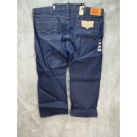 LEVI'S Big & Tall Blue 501 Original Fit Stretch Jeans SZ 52X30
