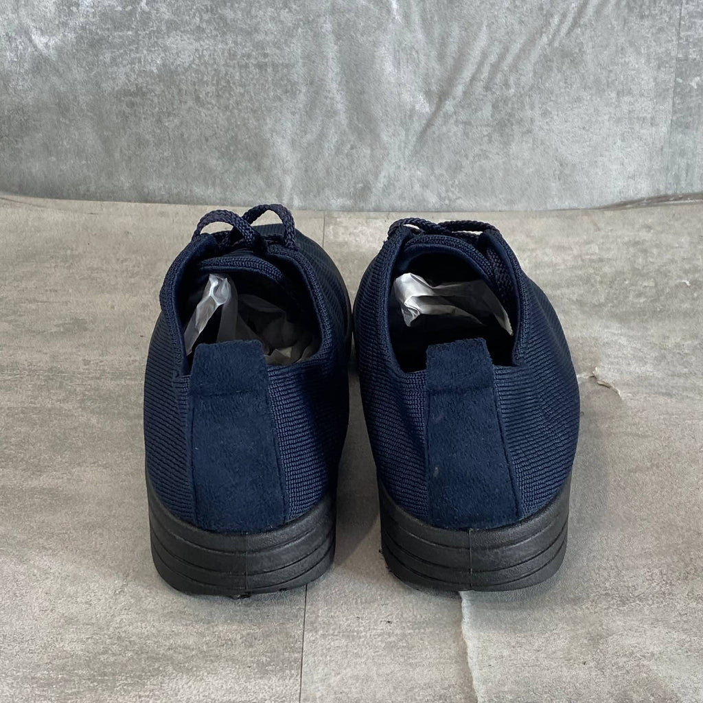EASY STREET Women's Navy Command Knit Lace-Up Sneakers SZ 8.5