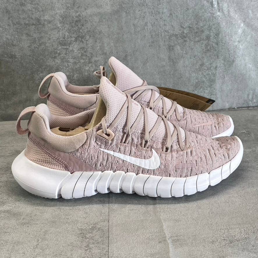 NIKE Women's Platinum Violet/White Free Run 5.0 Road Running Lace-Up Sneakers SZ 7