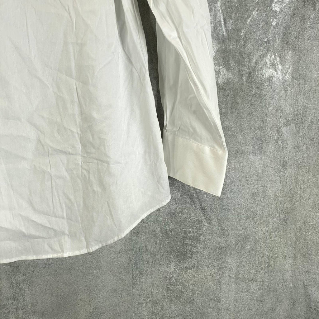 ALFANI AlfaTech Men's White Solid Regular-Fit Dress Shirt SZ S(14-14.5 32/33)