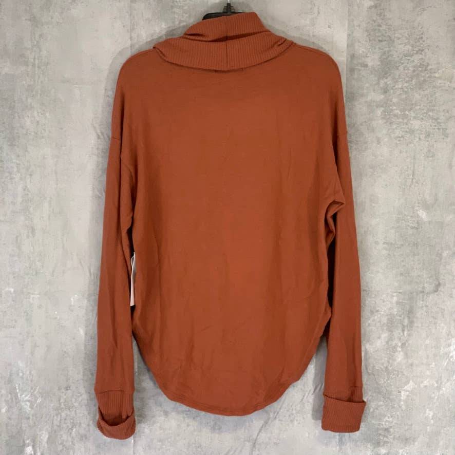 TREASURE & BOND Rust Sequoia Cowl Neck Long Sleeve Pullover SZ XS