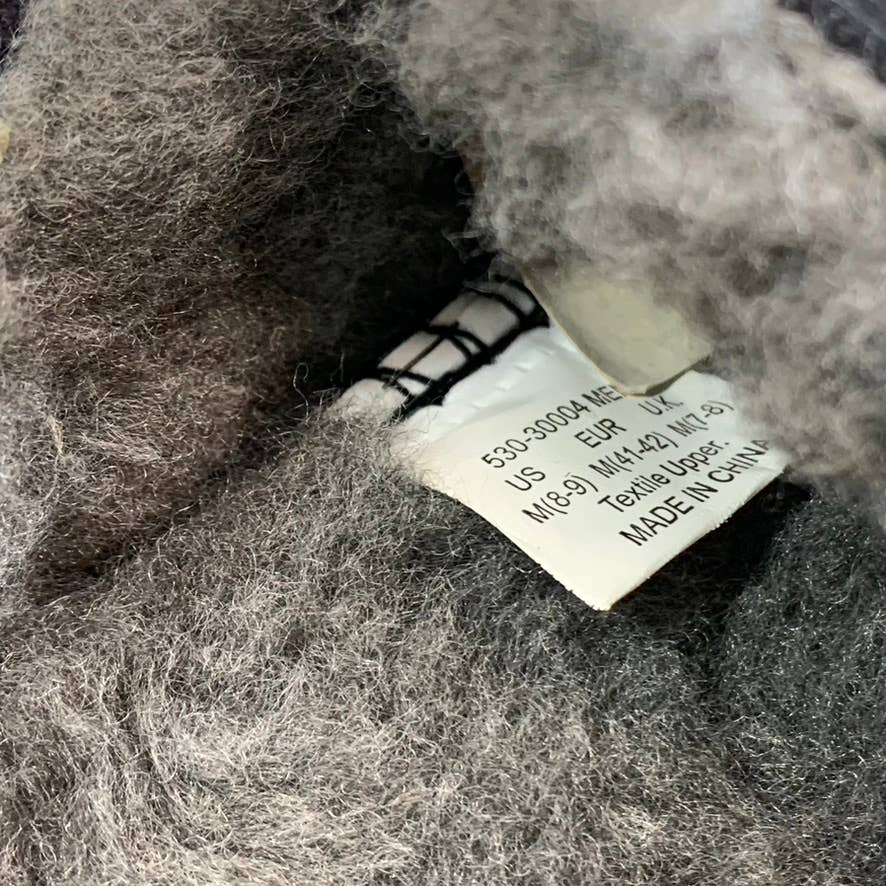 LEVI'S Men's Black Harlin 2 Microsuede Faux-Fur Venetian Slippers SZ M(8-9)