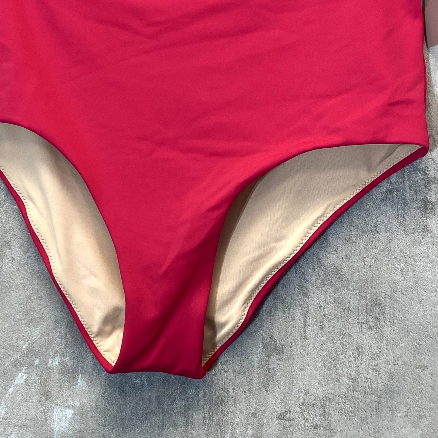 CHELSEA28 Women's Pink Bright Scallop High-Waist Bikini Bottoms SZ S