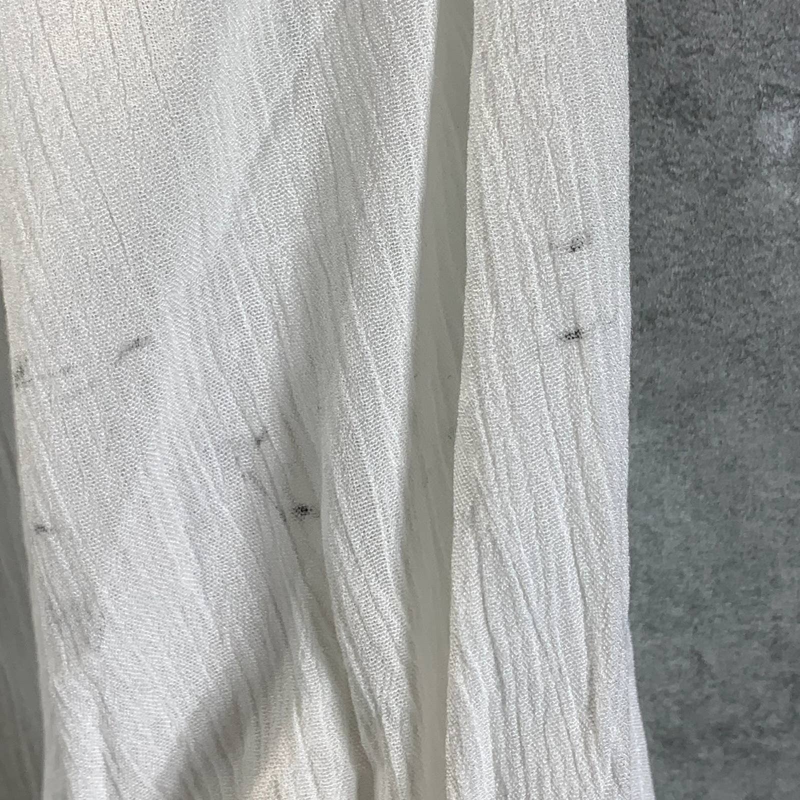 VINCE CAMUTO Women's New Ivory V-Neck Puffed Long-Sleeve Textured Top SZ XS