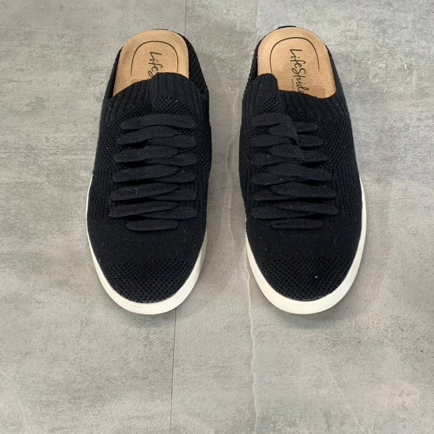 LIFESTRIDE Women's Black Knit Fabric Ease Slip-On Sneakers SZ 6.5