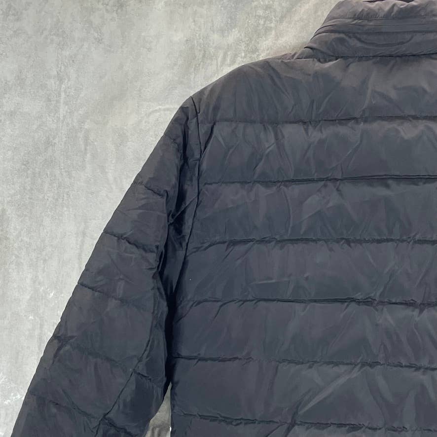 COLE HAAN Men's Solid Black Packable Down Full-Zip Puffer Jacket SZ S