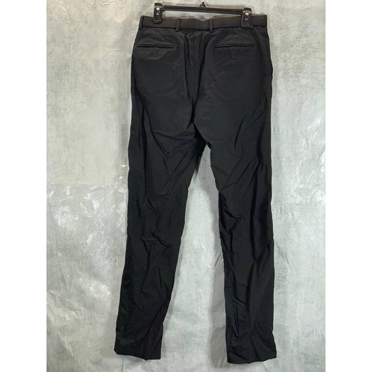 TOMMY HILFIGER Men's Solid Black Th-Flex Stretch Modern-Fit Dress Pants SZ 32X34
