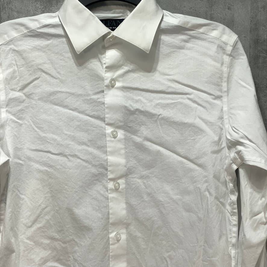 ALFANI Alphatech Slim-Fit Performance Stretch Easy-Care Solid Dress Shirt SZ S 14-14.5 32-33