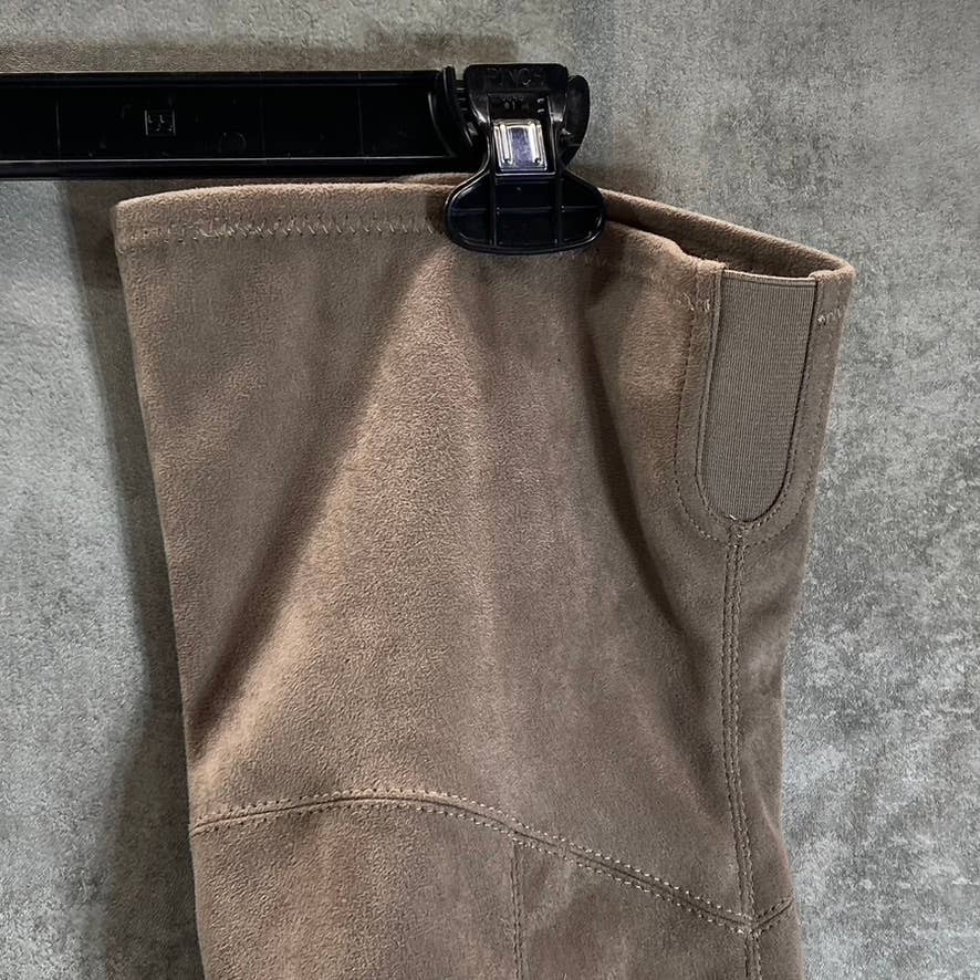 NINE WEST Women's Taupe Felipe Over-The-Knee Block-Heel Boots SZ 7