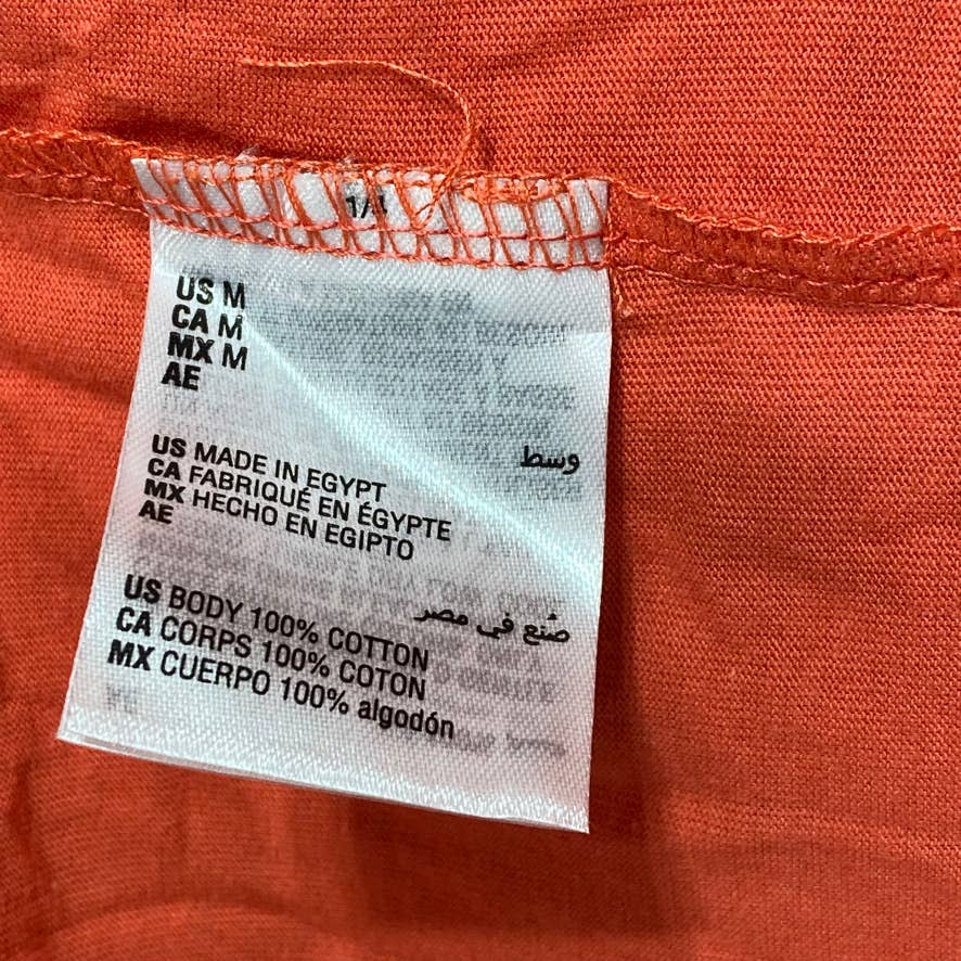 CLUB ROOM Grapefruit Red Long Sleeve Solid Crewneck Shirt SZ M