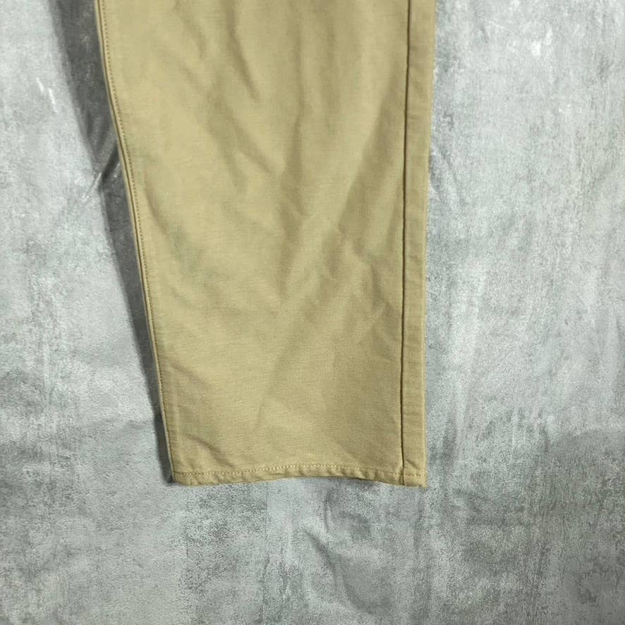DOCKERS Men's Tan Smart 360 Comfort Knit Straight-Fit Pants SZ 34X32