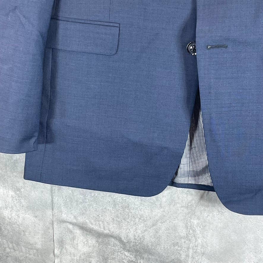 TOMMY HILFIGER Men's Navy Solid Long Th-Flex Modern-Fit Two-Button Jacket SZ 40L