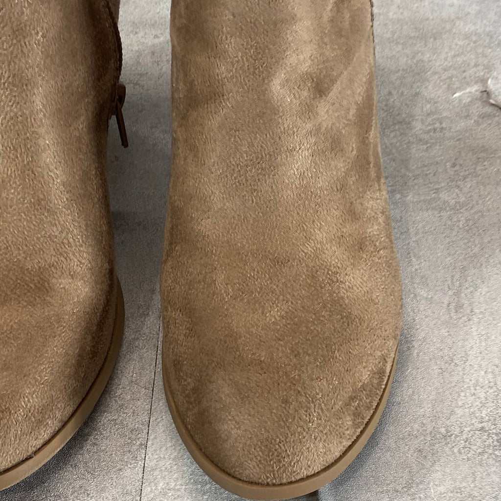 STYLE & CO Women's Taupe Masrinaa Slip-On Block-Heel Ankle Booties SZ 5