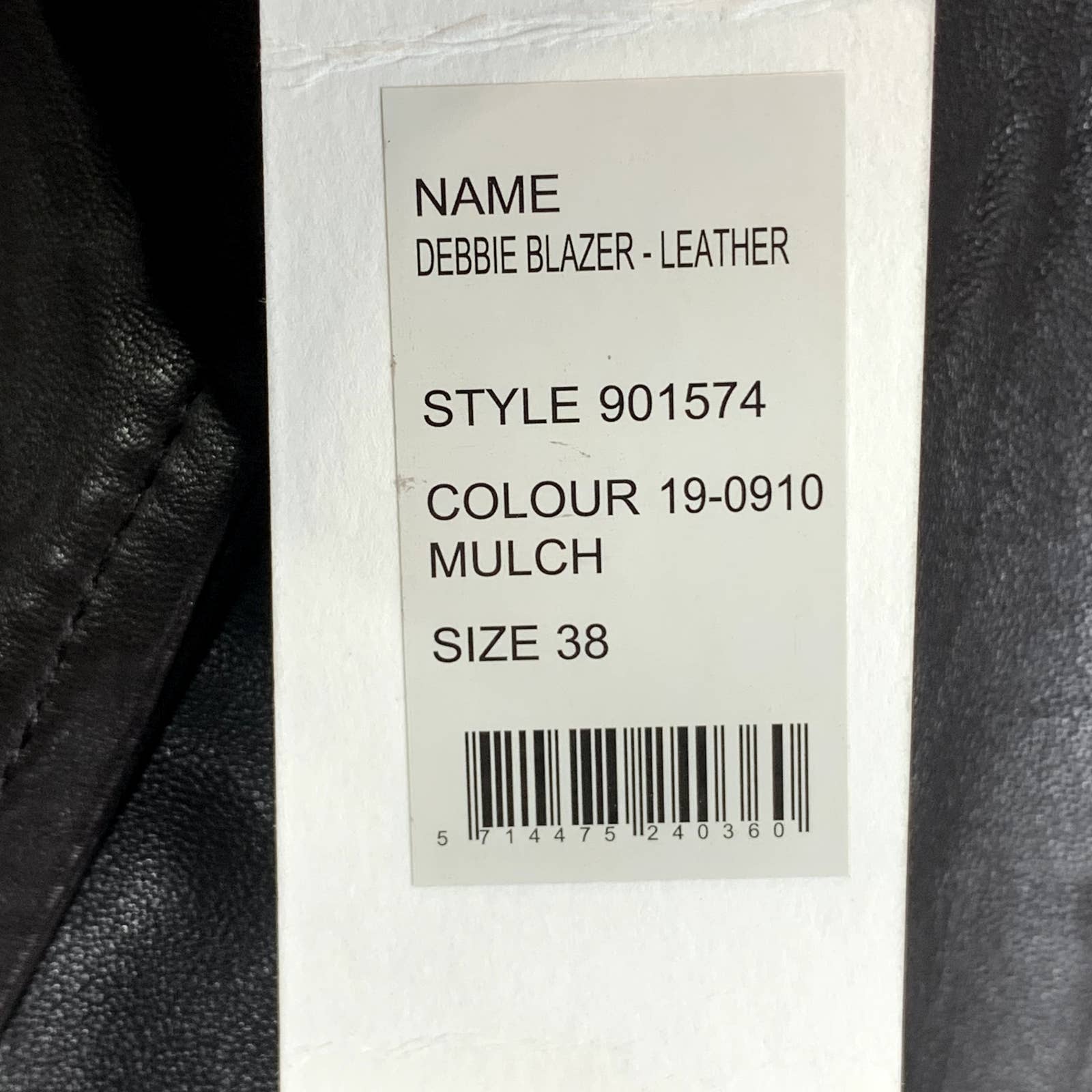 REMAIN BIRGER CHRISTENSEN Women's Mulch Leather Double-Breasted Blazer SZ US6