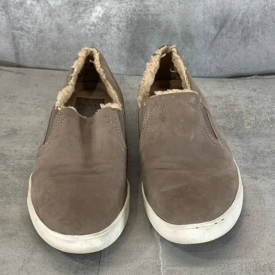 NATURALIZER Women's Modern Grey Leather Marianne Cozy Slip-On Sneakers SZ 10