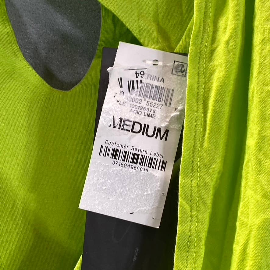 ZERINA AKERS FOR BAR III Women's Acid Lime Solid Knit Mock-Neck Mini Dress SZ M