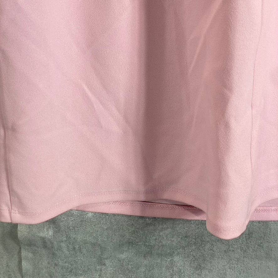KASPER Women's Salmon Pink 3/4 Ruffle-Sleeve Sheath Knee-Length Dress SZ 10
