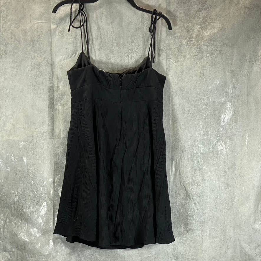 ASTR THE LABEL Women's Black Mon Cheri Scoop-Neck Tie-Strap Mini Dress SZ M